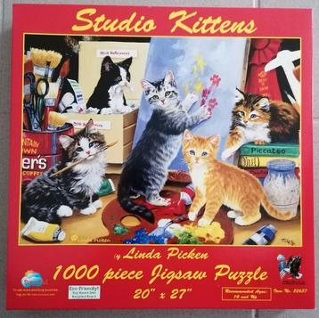 Puzzel SunsOut, "Studio Kittens" - 1000 stukjes