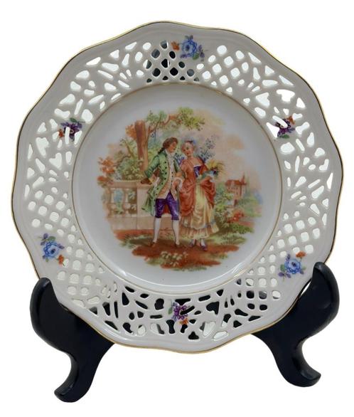 Decoratief porseleinen bord - Bavaria Schumann - milie, Antiek en Kunst, Antiek | Porselein, Ophalen of Verzenden