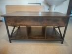 Salontafel - industrial vintage metaal - uitklapbaar, Huis en Inrichting, Ophalen, Metaal