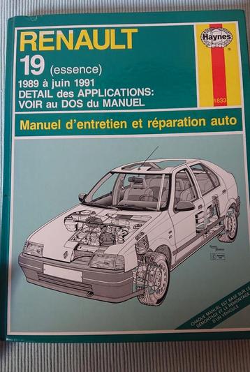 Manuel entretien Renault 19 essence, Autos : Divers, Modes d'emploi & Notices d'utilisation, Enlèvement ou Envoi