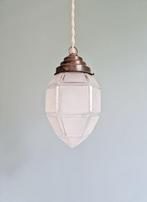 Art Deco hanglamp in gesatineerd glas, 1920-30s, Ophalen of Verzenden