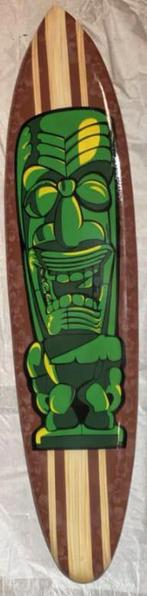 Planche de surf 50 cm en bois d albesia tiki, Antiek en Kunst, Kunst | Beelden en Houtsnijwerken, Ophalen of Verzenden