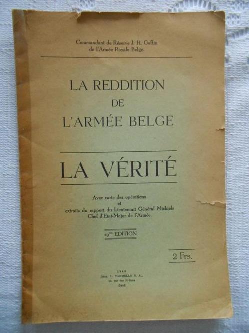 La Reddition de l'Armée belge : La Vérité, Boeken, Oorlog en Militair, Gelezen, Overige onderwerpen, Tweede Wereldoorlog, Ophalen of Verzenden