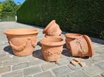 Lot van 6 Toscaanse potten, Gebruikt, Rond, Terracotta, 40 tot 70 cm