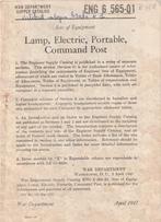 TM, Lamp, Electric, Portable, Command Post 1947, Verzamelen, Militaria | Algemeen, Ophalen of Verzenden