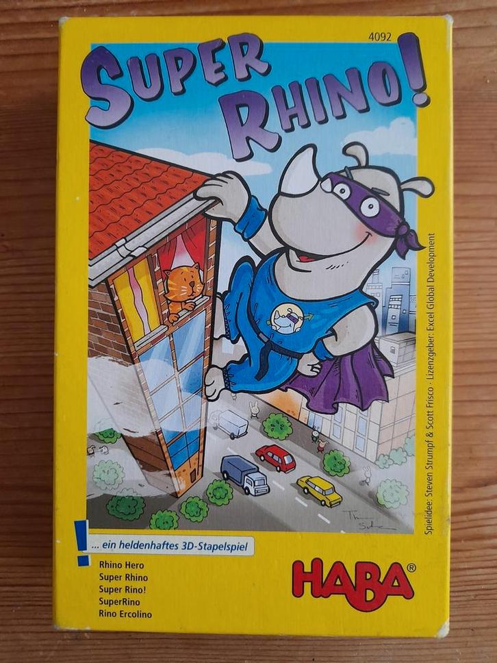 Haba Super Rhino spel, Verzamelen, Speelkaarten, Jokers en Kwartetten, Zo goed als nieuw, Ophalen of Verzenden