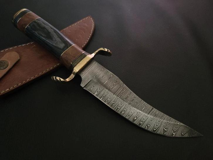 Damascus mes, Caravans en Kamperen, Kampeergereedschap, Zo goed als nieuw, Ophalen of Verzenden