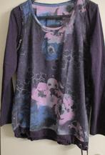 Blouse/chemise violette à grandes fleurs CECIL mt L, Comme neuf, Cecil, Pull ou Veste, Enlèvement ou Envoi