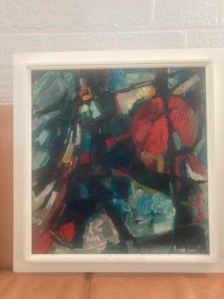 Prachtig schilderij van de bekende kunstenaar Herman Filott, Antiek en Kunst, Kunst | Schilderijen | Abstract, Ophalen