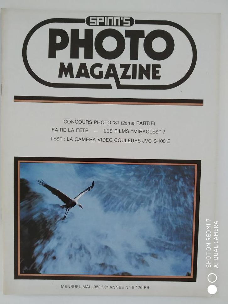 SPINN'S PHOTO MAGAZINE (3e année n 5) 05/1982., Boeken, Tijdschriften en Kranten, Zo goed als nieuw, Sport en Vrije tijd, Ophalen of Verzenden