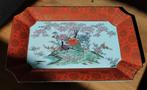 Vintage plateau in Japans porselein handgeschilderd., Ophalen of Verzenden