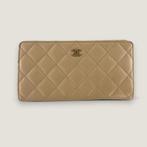 Chanel portemonnee beige caviar, Overige merken, Gebruikt, Beige, Ophalen of Verzenden