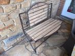 Banc pliable , sapin, fer forge, Jardin & Terrasse, Bancs de jardin, Enlèvement, Utilisé, Bois