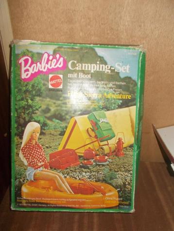 barbie camping set ,boite origine, mode emploi, année 1974