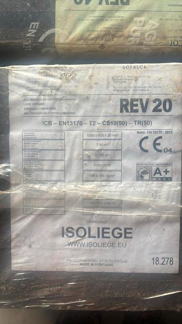 Plaque liège isolant 20mm beschikbaar voor biedingen