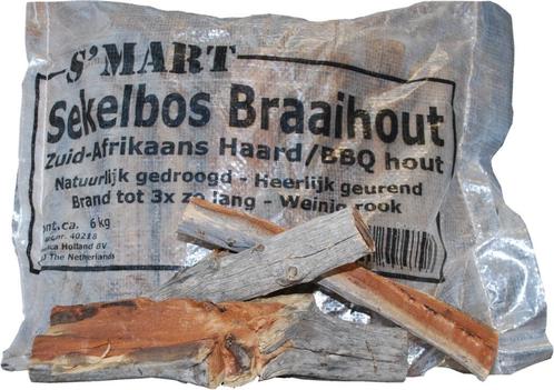 Sac Sekelbos Braaihout S'MART d'environ 6 kg, Jardin & Terrasse, Bois de chauffage, Branches, Autres essences de bois, 6 m³ ou plus