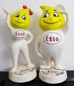 Set van 2 Esso ijzeren beeldjes reclame spaarpot verzamel, Ophalen of Verzenden, Zo goed als nieuw, Reclamebord