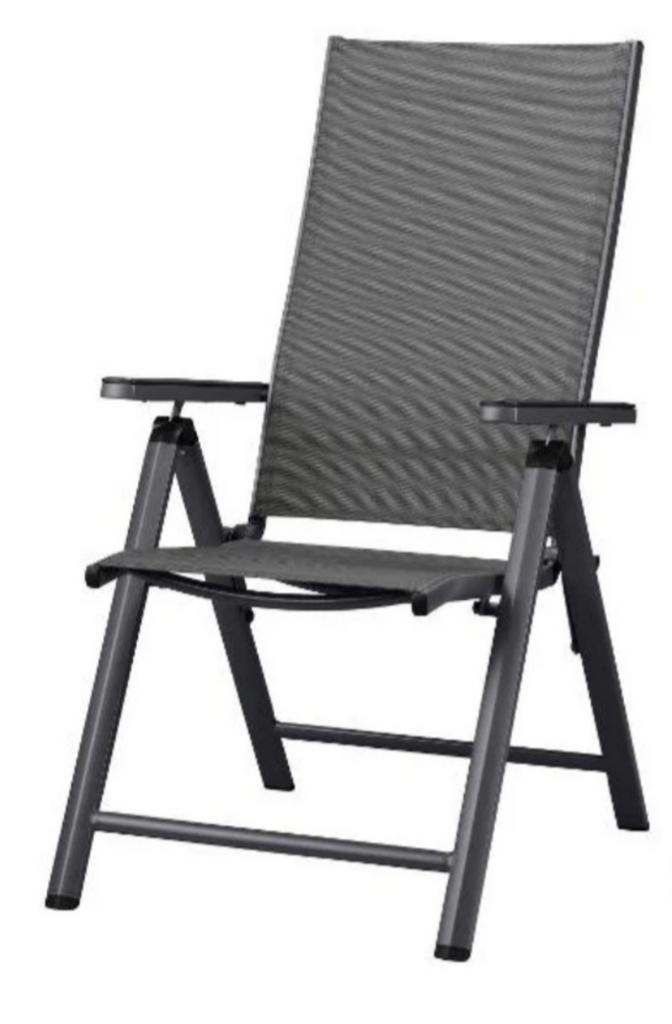 Verstelbare aluminium tuinstoelen met hoge rugleuning., Tuin en Terras, Tuinstoelen, Zo goed als nieuw, Aluminium, Ophalen