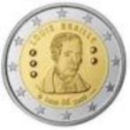 2 Euro Louis Braille Herdenkingsmunt 2009 België, 2 euro, België, Ophalen, Losse munt