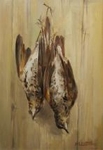 Adolf Van Neste (1880-1959): Dode vogels (O/D, 32 x 43 cm), Enlèvement ou Envoi