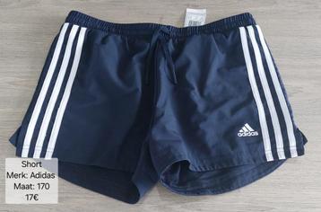 Sport short unisex: Adidas maat 170 (NIEUW + LABEL) beschikbaar voor biedingen