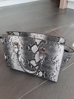 Handtas slangenprint zwart/wit, Handtassen en Accessoires, Tassen | Damestassen, Ophalen of Verzenden, Nieuw, Zwart, Handtas