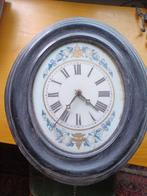 Horloge murale ovale ancienne « églomisé », Enlèvement ou Envoi