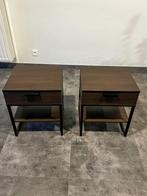 Paar Ikea donkerbruine nachtkastjes, Ophalen, Zo goed als nieuw