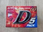 5x TDK 60 type 1 cassetten     A12, Cd's en Dvd's, Ophalen of Verzenden, Zo goed als nieuw