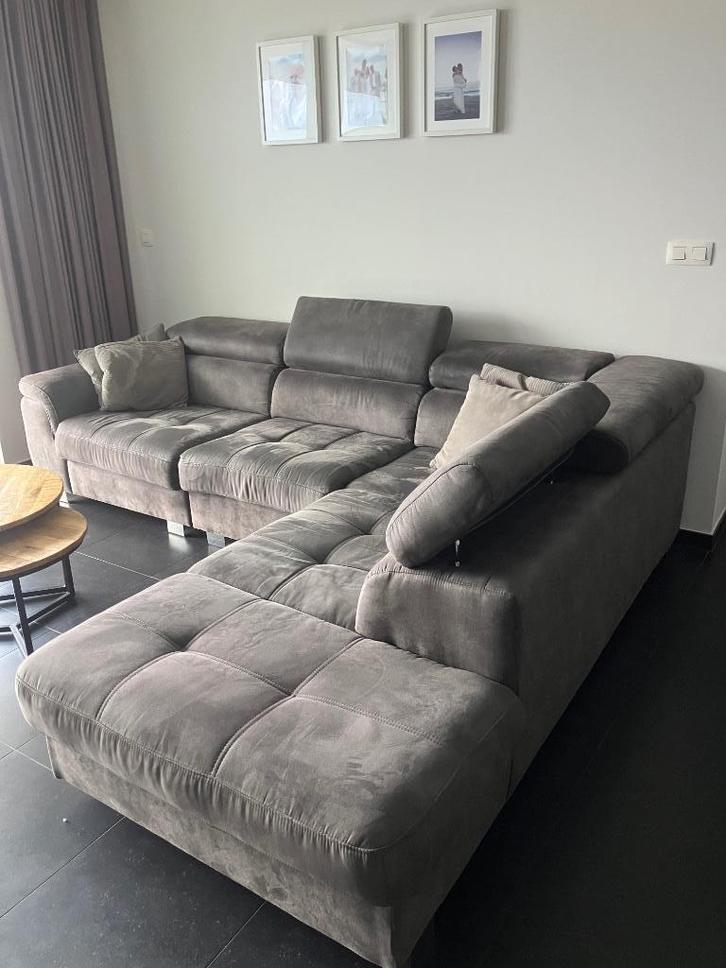 Hoeksalon, Huis en Inrichting, Zetels | Complete zithoeken, Gebruikt, Stof, Ophalen