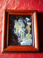 schilderij op spiegel, Antiek en Kunst, Ophalen of Verzenden