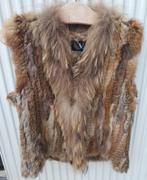 Bodywarmer uit bont van Konijn en wasbeer, Kleding | Dames, Bodywarmers, Ophalen of Verzenden, Zo goed als nieuw, Maat 38/40 (M)