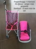 Poppenbuggy + maxi cosi voor poppen, Zo goed als nieuw, Ophalen, Babypop