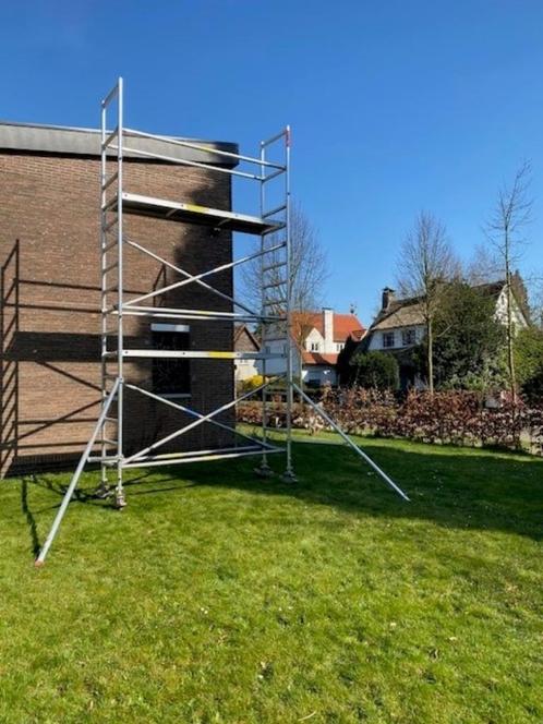 professionele ALU rolstelling te huur, Doe-het-zelf en Bouw, Steigers, Zo goed als nieuw, Rolsteiger of Kamersteiger, 5 meter of hoger