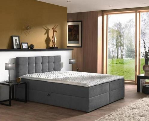 Opbergboxspring NIEUW! 120x200, Huis en Inrichting, Slaapkamer | Boxsprings, Nieuw, 120 cm, 200 cm, Twijfelaar, Grijs, Ophalen