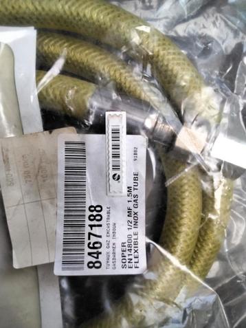 Gas aansluiting nieuw soper 1/2 flex inox gas, Enlèvement, Comme neuf