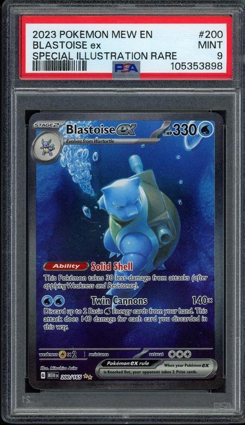 Blastoise ex [SIR] PSA 9 - 200/165 -151 2023, Hobby en Vrije tijd, Verzamelkaartspellen | Pokémon, Zo goed als nieuw, Losse kaart