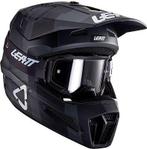 Crosshelm Leatt Moto 3.5 Met Bril Stealth maat m, Motoren, Ophalen, M