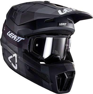 Crosshelm Leatt Moto 3.5 Met Bril Stealth maat m, Motoren, Kleding | Motorhelmen, M, Ophalen