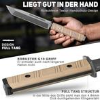 Survivalmes | jachtmes | D2 staal | GRATIS LEVERING, Neuf, -, -, NEDFOSS