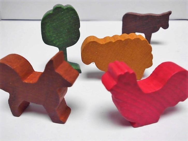 Bedankje - Houten figuurtjes gekleurd - 50 stuks voor €4 !!!, Kinderen en Baby's, Kraamcadeaus en Geboorteborden, Nieuw, Kraamcadeau