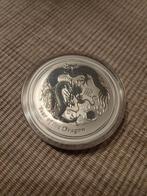 Lunar II year of the Dragon 2012 1 oz zilver, Postzegels en Munten, Ophalen, Zilver