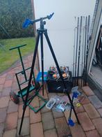 Strandhengels, molens,  driepootsteun, viskoffer enz, Ophalen