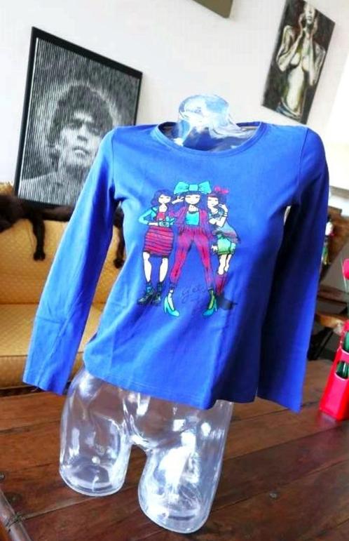 stijlvolle dames op innemend blauw T-shirt, Kleding | Dames, T-shirts, Gedragen, Maat 36 (S), Blauw, Korte mouw, Ophalen of Verzenden