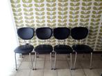 set van 4 vintage stoelen  ( 5 € voor de 4 st ), Kunststof, Gebruikt, Wit, Ophalen