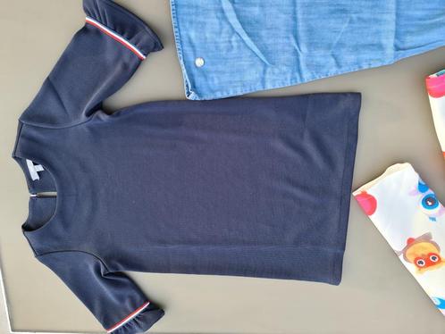 Donker blauwe jurk met Tommy Hilfiger streepjes, JBC, 122, Kinderen en Baby's, Kinderkleding | Maat 122, Zo goed als nieuw, Ophalen of Verzenden