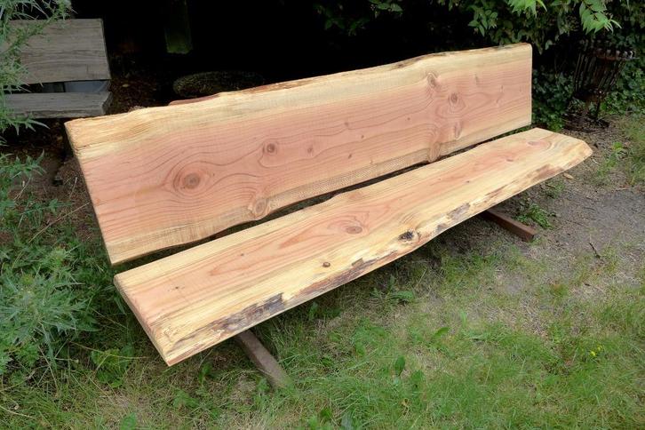 prachtige boomstam tuinbank, Tuin en Terras, Tuinbanken, Nieuw, Hout, Ophalen