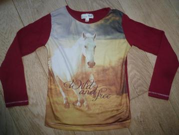 Tshirt lange mouw Paard, 128-134 beschikbaar voor biedingen