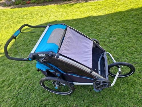 Thule Chariot Sport 2, Fietsen en Brommers, Fietsaccessoires | Aanhangwagens en Karren, Zo goed als nieuw, 40 tot 60 kg, Vering