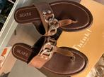SCAPA bruine lederen teenslippers - 39, Kleding | Dames, Schoenen, Slippers, Scapa, Bruin, Ophalen of Verzenden